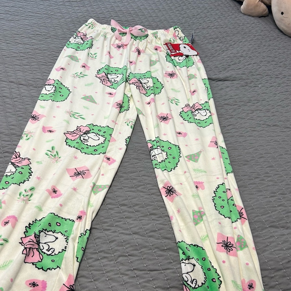Peanuts Pajama Bottoms - Green and Pink